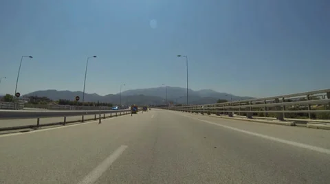 Highway Maintenance Works In Greece Stock Footage 33582377