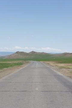 Highway in Mongolia. Foto stock