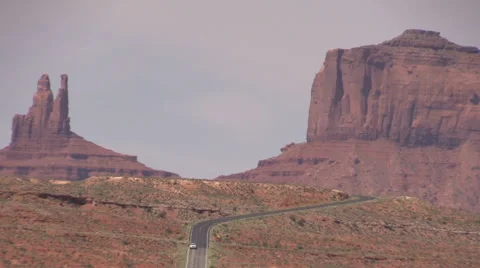 Highway to Monument Valley Stock Footage 64636780