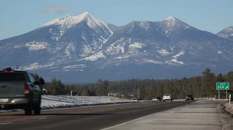 Highway mountain shot Stock Footage 58257028