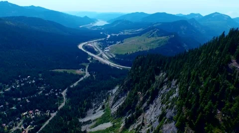 A highway in a mountain valley Stock Footage 51903346