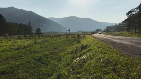 A highway in mountains 2 Stock Footage 92737568