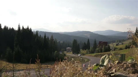 Highway in the mountains Stock Footage 67408193