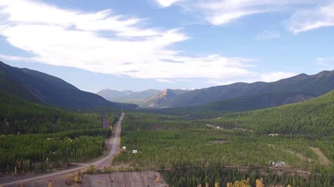 Highway to the Mountains Stock Footage 72718885