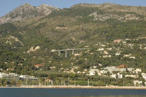 Highway in the mountains of Nice Stock Photos