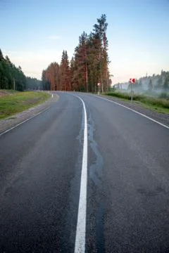 Highway in the mountains Stock Photos