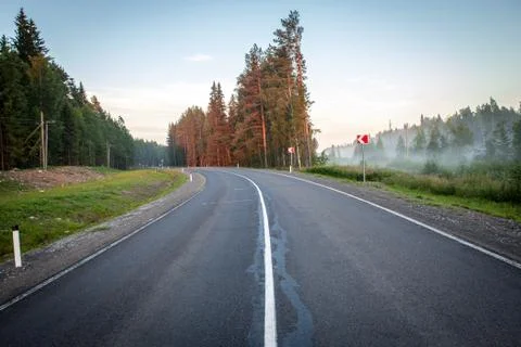 Highway in the mountains Stock Photos