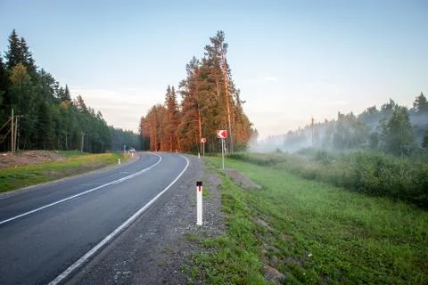 Highway in the mountains Stock Photos