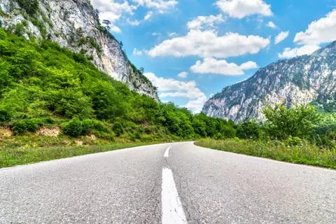 Highway in mountains Stock Photos