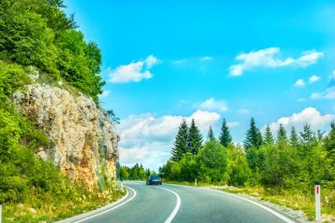 Highway in mountains Stock Photos