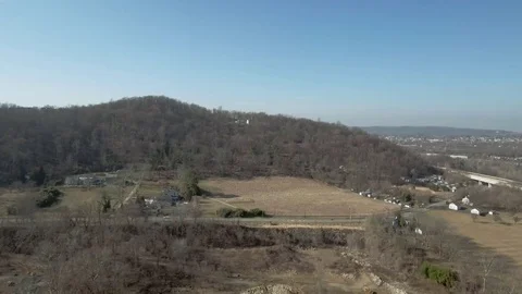 Highway next to mountain Stock Footage 72921335