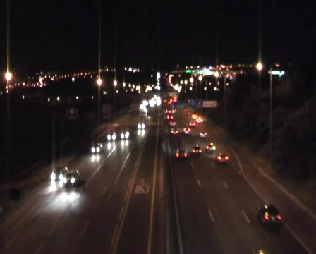 Highway by night Stock Footage 71312