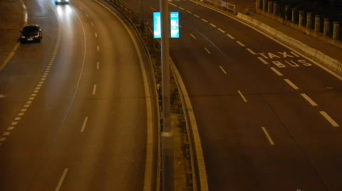 Highway at night Stock Footage 529074