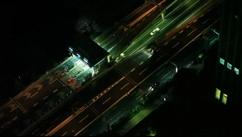 Highway at night Stock Footage 985128