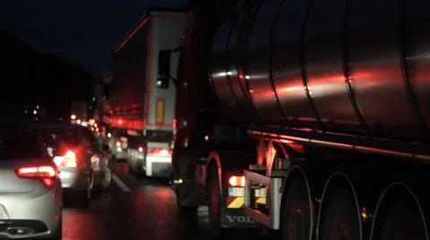 Highway by night Stock Footage 32759614