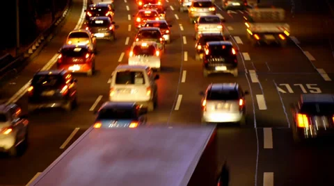 Highway by night Stock-Footage 33002922