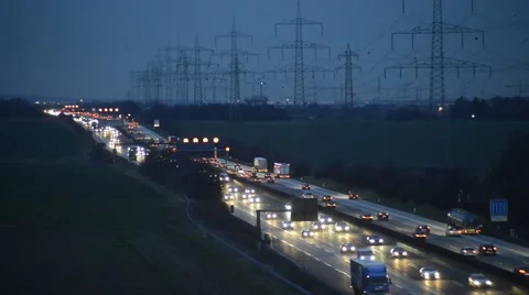Highway at night Stock Footage 48307700