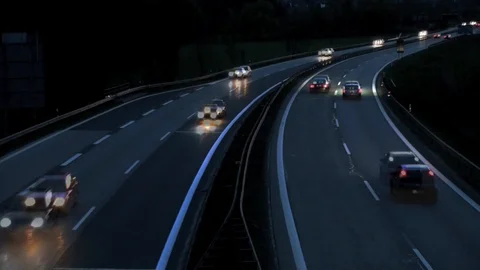 Highway at night 库存影片 85685181