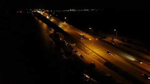 Highway Night Stock Footage 94186957
