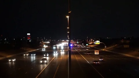 Highway at Night. Stock Footage 113574311