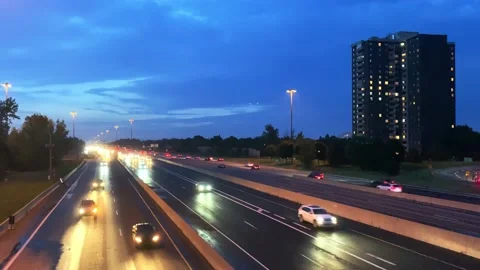 Highway At Night Stock-Footage 135949392