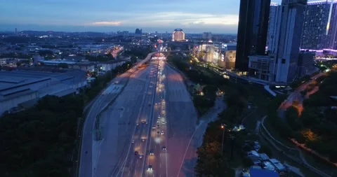 Highway at Night Video stock 142617376