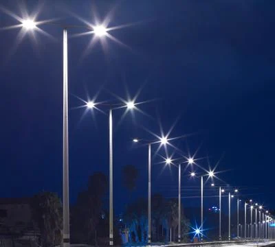 Highway at night Stock Photos
