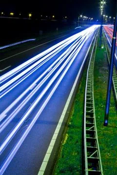 Highway at night Stock Photos