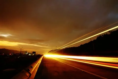 Highway at night.. Foto stock