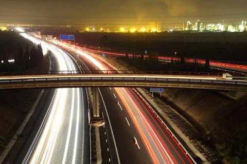 Highway at night Foto stock