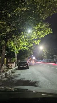 Highway at night Stock Photos