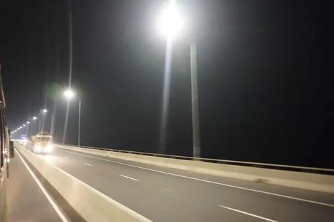 Highway at night Stock Photos