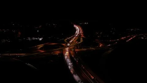 Highway at night Stock Photos