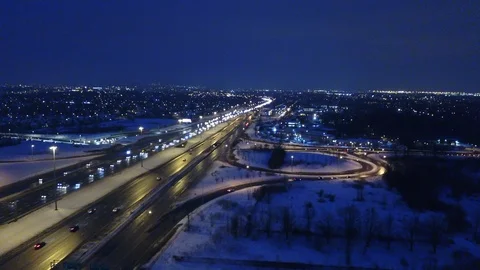 Highway At Night With Rush Hour Video stock 85915514