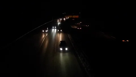Highway at night (time lapse and tilt shift ) Stock Footage 71671855