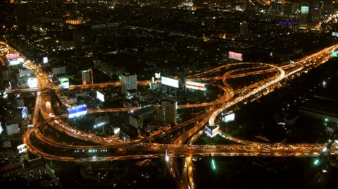 Highway Night Time Lapse Stock Footage 35681016