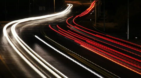 Highway at night timelapse Stock-Footage 513553