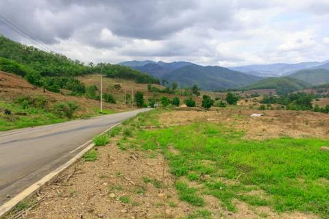 Highway or road provided for the purpose of public road traffic.5 Foto stock