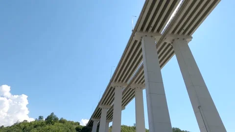 Highway over the bridge Stock Footage 139113818