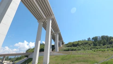 Highway over the bridge Stock Footage 139114270