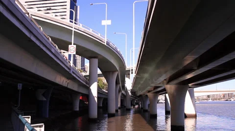 Highway over River Stock Footage 39890271