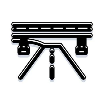 Highway overpass icon with road interchange infrastructure Stock Illustration