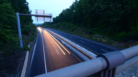 Highway Overpass - Timelapse Stock Footage 22983119