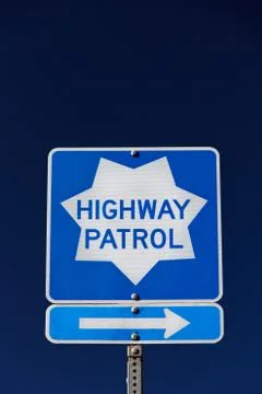 Highway Patrol Sign Fotos de archivo