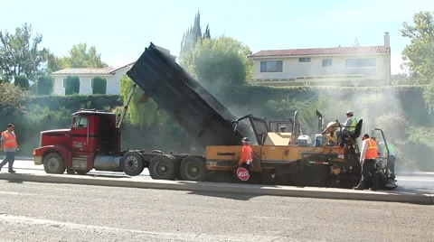 HIGHWAY PAVING MACHINE 3 Stock-Footage 905440
