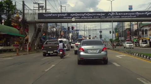 Highway of Phuket Island Stock Footage