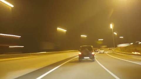 Highway Rage Camera Car High Speed Stock Footage