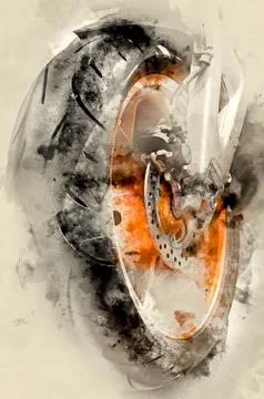 Highway-ring motorcycle races Illustration