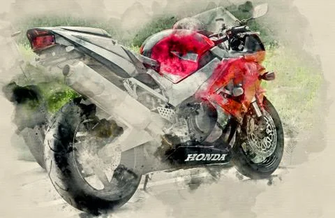 Highway-ring motorcycle races Illustration