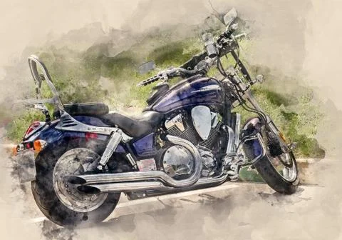 Highway-ring motorcycle races Stock Illustration
